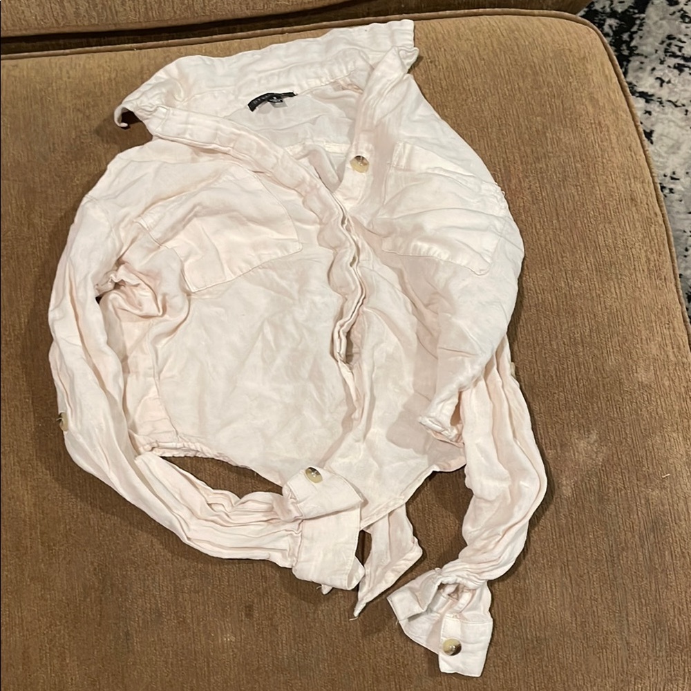 Style Envy Light Pink Button-Up Top